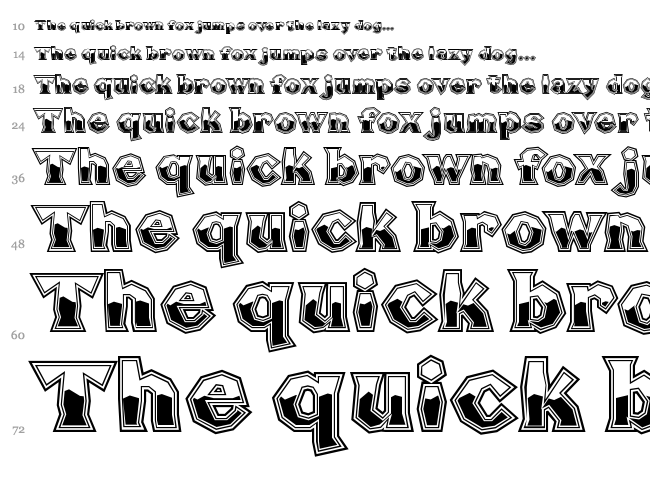 Broken Poster font waterfall